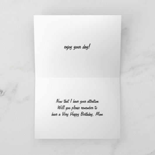 ERINNERN "MAMA" GLÜCKLICH BIRTHTAG KARTE (Innenseite)