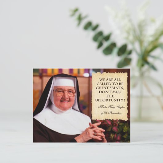 ERINNERN MUTTER ANGELICA. POSTKARTE (Stehend Vorderseite)