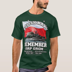 ERINNERN ORP GROM polnische Marine Zerstörer T-Shirt