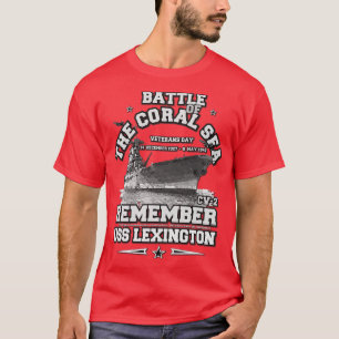 ERINNERN SIE AN DIE USS Lexington CV2 Battle of Co T-Shirt