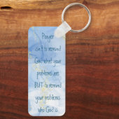 Erinnern Sie Ihre Probleme, wer Gott ist Inspirati Schlüsselanhänger (Rückseite)