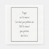 Erinnern Sie Ihre Probleme, wer Gott ist Inspirati Serviette (Vorderseite)