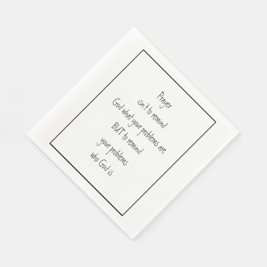 Erinnern Sie Ihre Probleme, wer Gott ist Inspirati Serviette (Ecke)