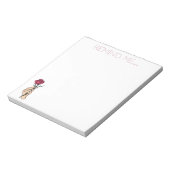 Erinnern Sie mich an die Rote Rose Notizblock (Rotiert)