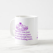 Erinnern Sie mit sie, denen sie lustige Krone Kaffeetasse (Vorderseite Links)