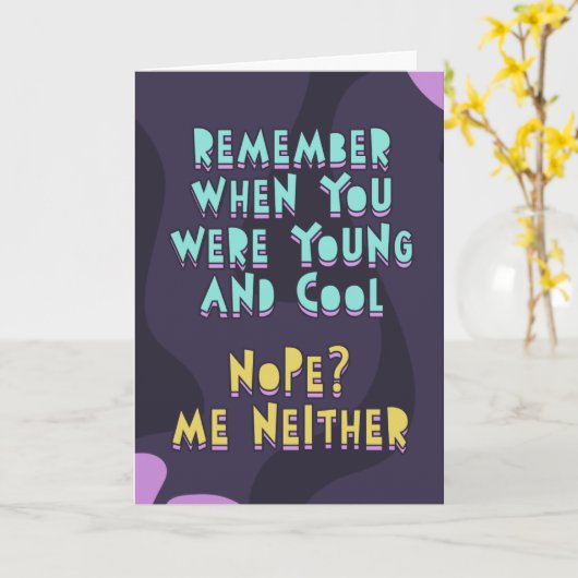 Erinnern Sie sich, als Sie jung und cool waren? Ic Karte (Gelbe Blume)