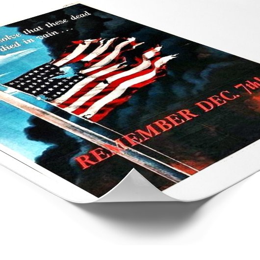 Erinnern Sie sich am 7. Dezember! Poster (Ecke)