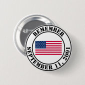 Erinnern Sie sich an 9/11 Button (Vorne & Hinten)