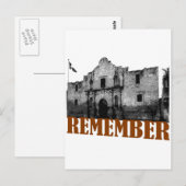 Erinnern Sie sich an Alamo Postkarte (Vorne/Hinten)
