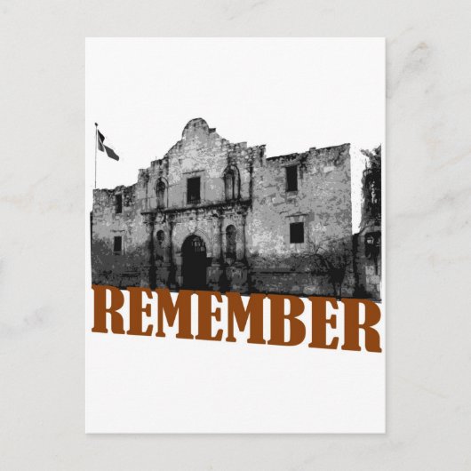 Erinnern Sie sich an Alamo Postkarte (Vorderseite)