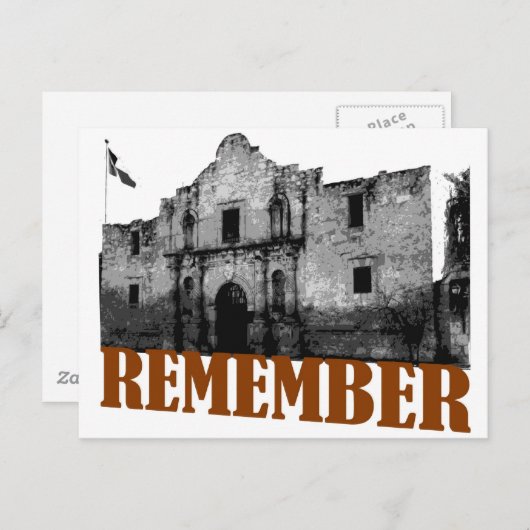 Erinnern Sie sich an Alamo Postkarte (Vorne/Hinten)