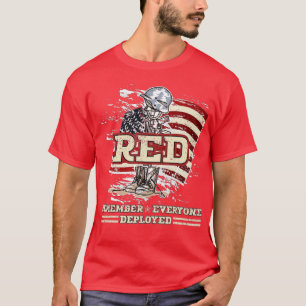 Erinnern Sie sich an alle Veteranen eingesetzt RED T-Shirt