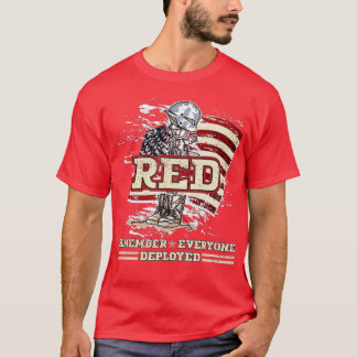 Erinnern Sie sich an alle Veteranen eingesetzt RED T-Shirt