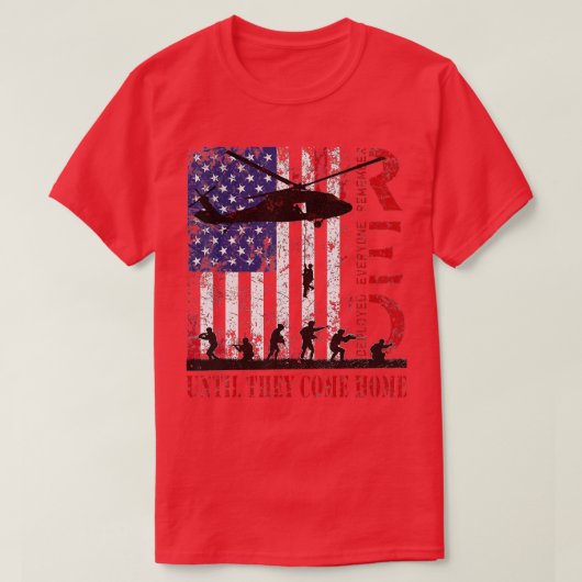 Erinnern Sie sich an alle Veteranen eingesetzt RED T-Shirt (Design vorne)