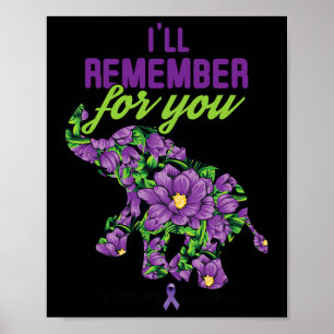 Erinnern Sie sich an Alzheimer Alzheimers Awarenes Poster