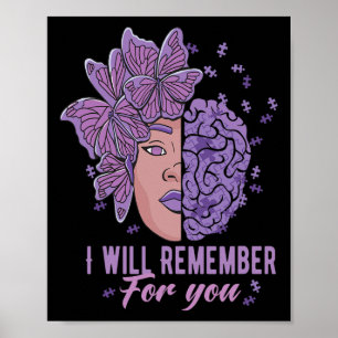 Erinnern Sie sich an Alzheimerheimer Awareness Bu Poster