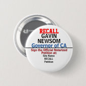 Erinnern Sie sich an CA Gov. Gavin Newsom oder irg Button (Vorne & Hinten)