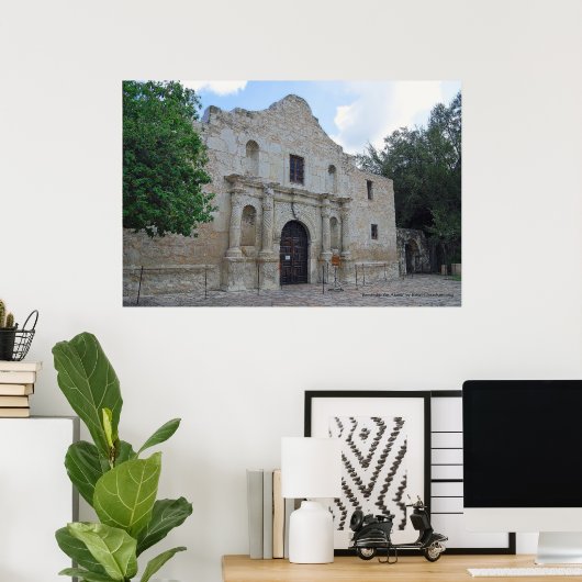 "Erinnern Sie sich an das Alamo" von Kris... Poster (Heimbüro)