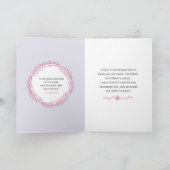 Erinnern Sie sich an das Gebet mit der Blumenkarte Karte (Innenseite)