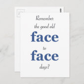 Erinnern Sie sich an das gute alte Gesicht Postkarte (Vorne/Hinten)