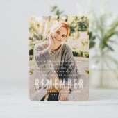 Erinnern Sie sich an das moderne, einfache und ele Dankeskarte (Stehend Vorderseite)