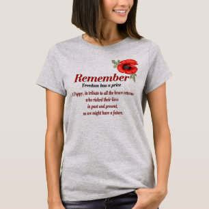 Erinnern Sie sich an das Mohntribute-Shirt T-Shirt