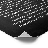 Erinnern Sie sich an das Poster Schwarz und Weiß (Ecke)