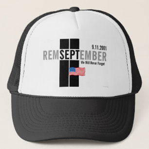 Erinnern Sie sich an den 11. September Flag Hat Truckerkappe