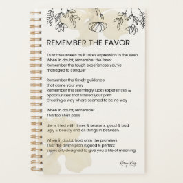 Erinnern Sie sich an den Gefallen - Gnade gefüllt Planer