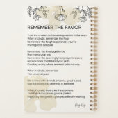 Erinnern Sie sich an den Gefallen - Gnade gefüllt  Planer (Rückseite)