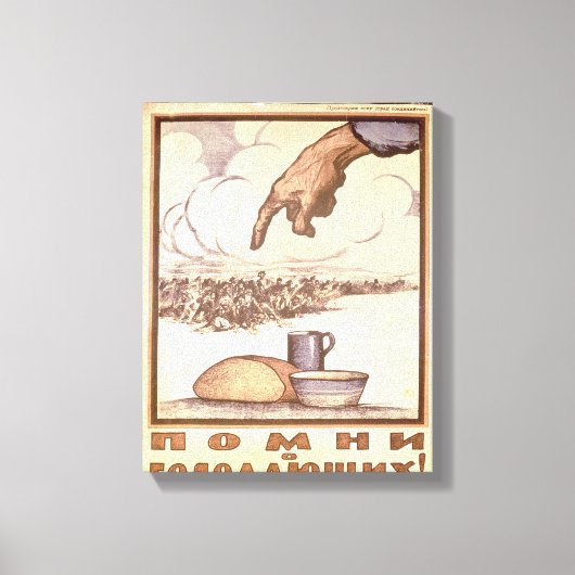 Erinnern Sie sich an den Hunger! Poster, 1921 Leinwanddruck (Vorderseite)