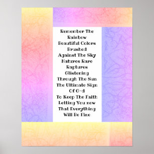 Erinnern Sie sich an den Regenbogen Poster