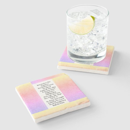 Erinnern Sie sich an den Regenbogen Steinuntersetzer (Seitenansicht)