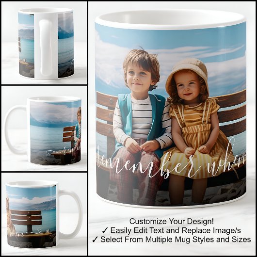 Erinnern Sie sich an den schönen Text von Fotovorl Kaffeetasse