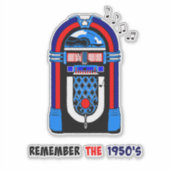 Erinnern Sie sich an die 1950er, Jukebox, Aufkleber (Vorderseite)