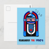 Erinnern Sie sich an die 1950er, Jukebox, Postkarte (Vorne/Hinten)