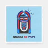 Erinnern Sie sich an die 1950er, Jukebox, Serviette (Vorderseite)