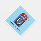 Erinnern Sie sich an die 1950er, Jukebox, Serviette (Ecke)