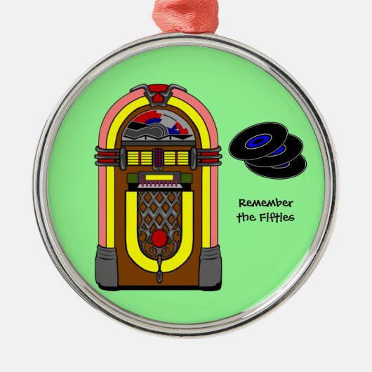 Erinnern Sie sich an die 50er Silbernes Ornament (Vorne)