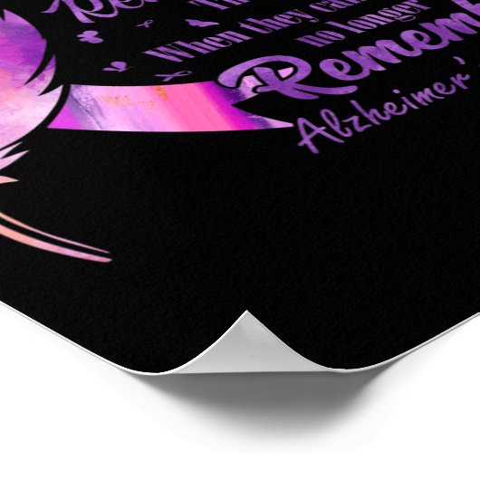 Erinnern Sie sich an die Alzheimer-Liebe Poster (Ecke)