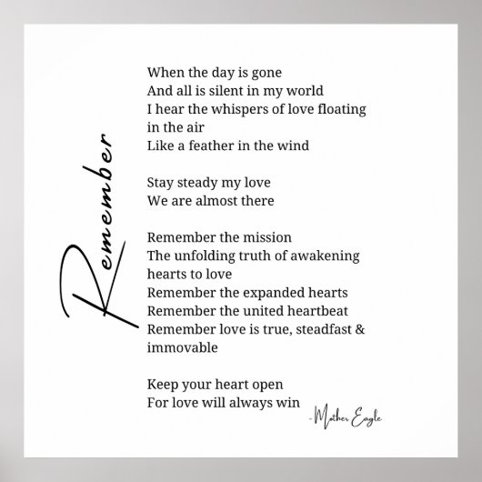 Erinnern Sie sich an die Dekoration eines Poster-L (Vorne)