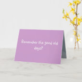 Erinnern Sie sich an die guten alten Zeiten? Karte (Gelbe Blume)