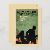 Erinnern Sie sich an die Propaganda Belgiens Postkarte (Vorne/Hinten)