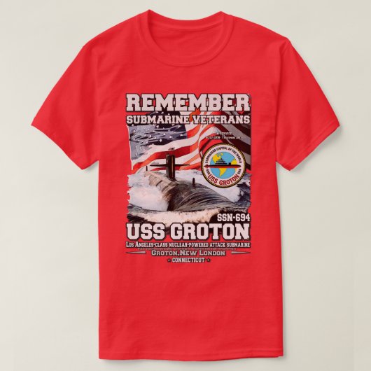 Erinnern Sie sich an die U-Boot-Veteranen der USS  T-Shirt (Design vorne)