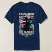 Erinnern Sie sich an die USS Flasher SSN613 U-Boot T-Shirt (Design vorne)