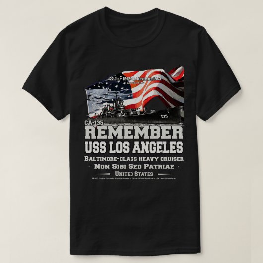 Erinnern Sie sich an die USS Los Angeles CA135 mit T-Shirt (Design vorne)
