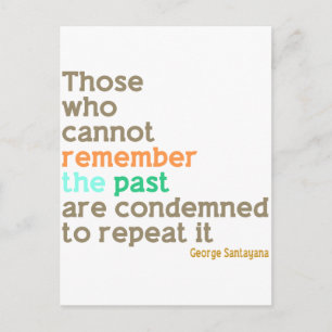 Erinnern Sie sich an die Vergangenheit Postkarte