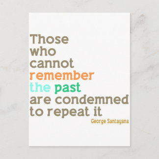 Erinnern Sie sich an die Vergangenheit Postkarte