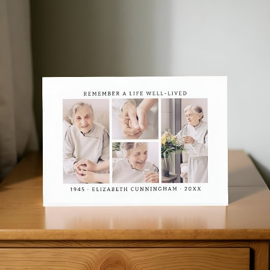 Erinnern Sie sich an ein Leben Modernes, einfaches Dankeskarte