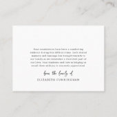 Erinnern Sie sich an ein Leben Modernes, einfaches Visitenkarte (Rückseite)